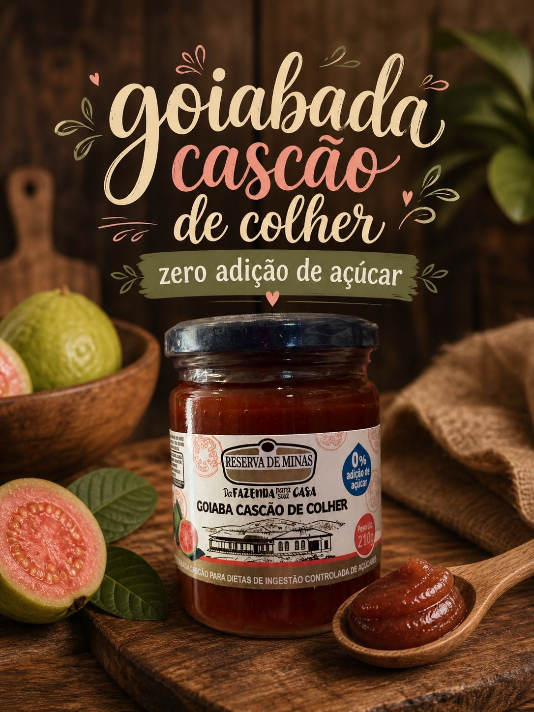 Goiabada Cascão de Colher - Zero Adição de Açúcar